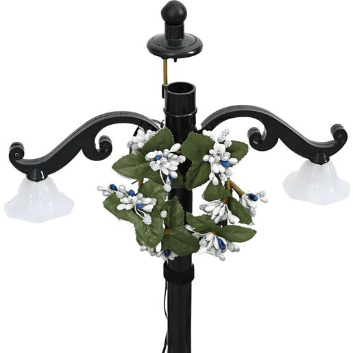 Árvore Natal c neve base formato guarda-chuva 75 cm PVC azul