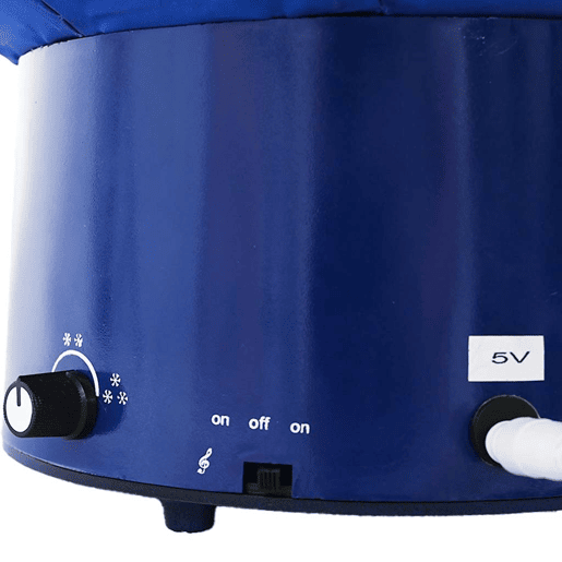 Árvore Natal c neve base formato guarda-chuva 75 cm PVC azul