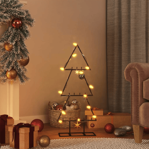 Árvore de Natal - Pinheiro de Natal para decoração 60 cm metal preto