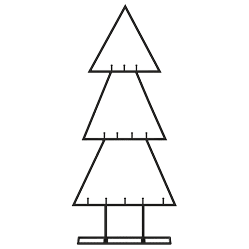Árvore de Natal - Pinheiro de Natal para decoração 60 cm metal preto