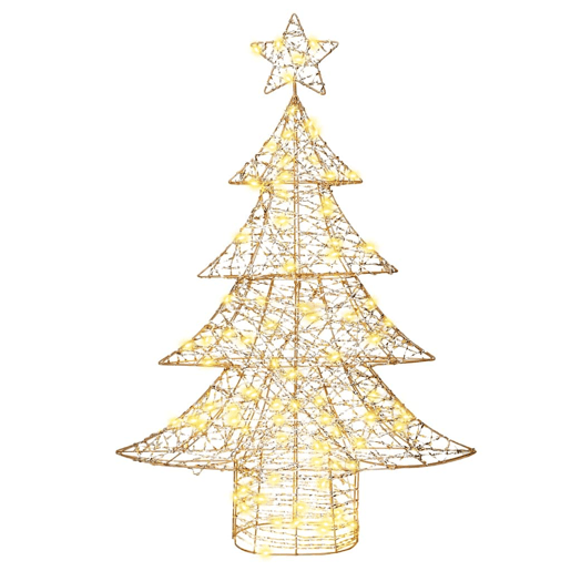 Árvore de Natal - Pinheiro de Natal com 120 LEDs Branco quente 120 cm PET
