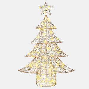 Árvore de Natal - Pinheiro de Natal com 120 LEDs Branco quente 120 cm PET