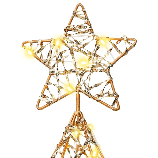 Árvore de Natal - Pinheiro de Natal com 120 LEDs Branco quente 120 cm PET