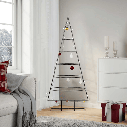 Árvore de Natal - Pinheiro de Natal para decoração 150 cm metal preto