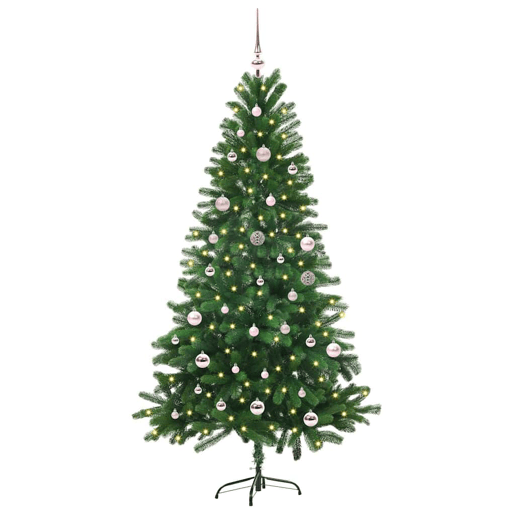 Árvore de Natal - Pinheiro de Natal com 150 LEDs com suporte Verde 150 cm PE