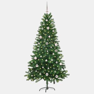 Árvore de Natal - Pinheiro de Natal com 150 LEDs com suporte Verde 150 cm PE