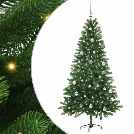 Árvore de Natal - Pinheiro de Natal com 150 LEDs com suporte Verde 150 cm PE
