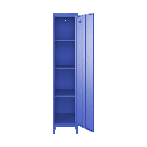 Armário em metal, 4 espaços de armazenamento, set de 3, Soho, Azul, 38x38x180 cm Armário em metal, 4 espaços de armazenamento, set de 3, Soho, Azul, 38x38x180 cm