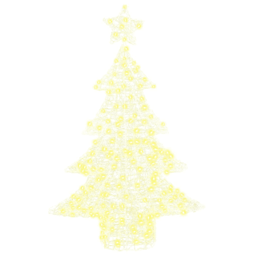 Árvore de Natal - Pinheiro de Natal com 100 LEDs Branco quente 120 cm Acrílo