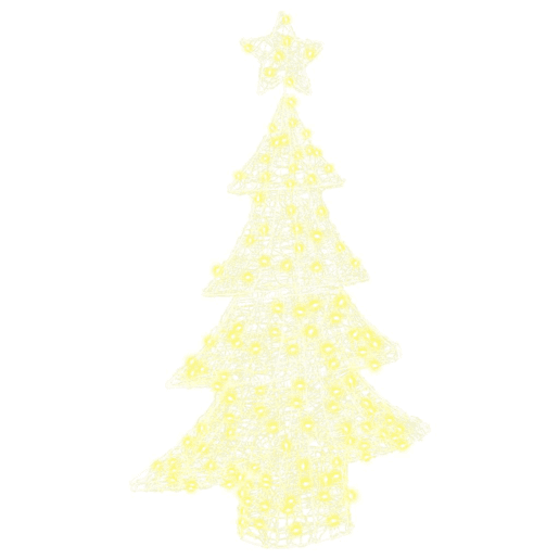 Árvore de Natal - Pinheiro de Natal com 100 LEDs Branco quente 120 cm Acrílo