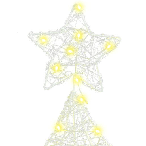 Árvore de Natal - Pinheiro de Natal com 100 LEDs Branco quente 120 cm Acrílo
