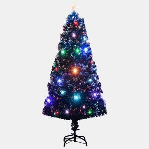 Árvore de Natal pré-iluminada c suporte 120 cm fibra ótica