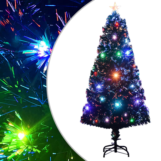 Árvore de Natal pré-iluminada c suporte 120 cm fibra ótica