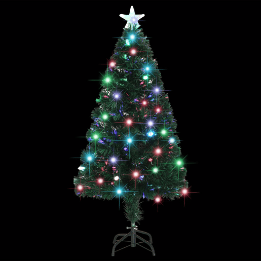 Árvore de Natal pré-iluminada c suporte 120 cm fibra ótica