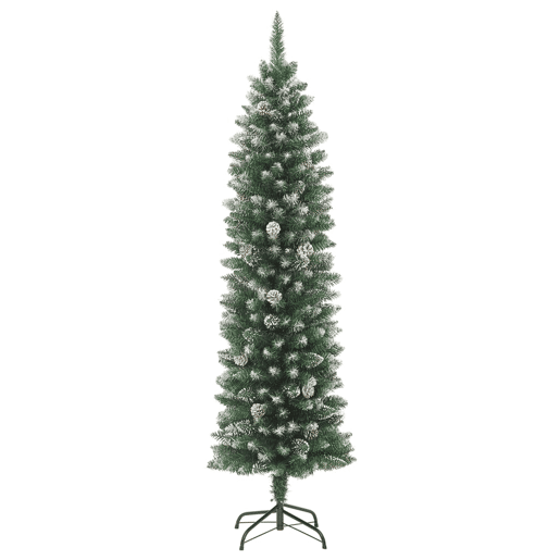 Árvore de Natal - Pinheiro de Natal artificial fina com suporte PVC 210 cm