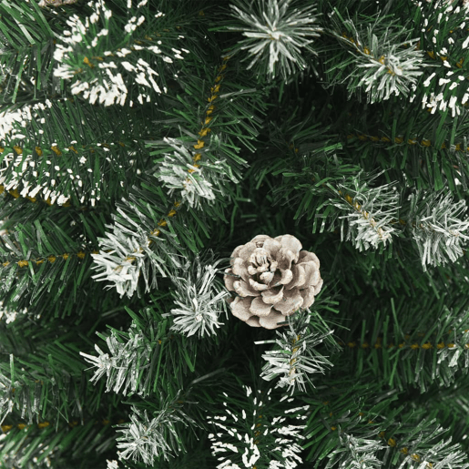 Árvore de Natal - Pinheiro de Natal artificial fina com suporte PVC 210 cm