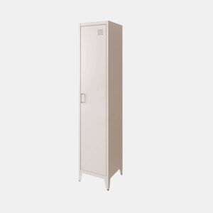 Armário de quarto industrial com 4 espaços de armazenamento, Soho, Beige, 38x38x180 cm