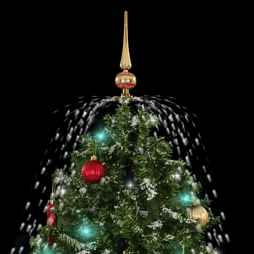 Árvore de Natal com neve base formato guarda-chuva 170 cm verde