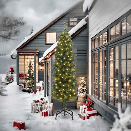 Árvore de Natal - Pinheiro de Natal Artificial Verde 240 cm PVC e Aço e Plástico