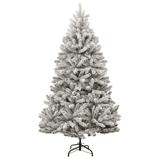 Árvore de Natal - Pinheiro de Natal Artificial Verde e Branco 210 cm PVC e Metal