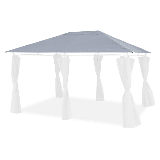 Cobertura de pérgola 3x3m, Cobertura de telhado para pérgola Divio, Cinza, 399x299x299 cm