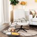 MEUBLES COSY Silla Relax Giratoria Tapizada Ergonómica MEUBLES COSY Silla Relax Giratoria Tapizada Ergonómica Blanco