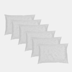 Pack 6 Enchimentos de Almofada 50x30cm Fibra Oca FusionHome