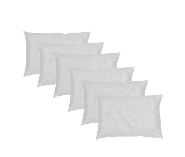 Pack 6 rellenos de cojín 50x30cm fibra hueca fusionhome
