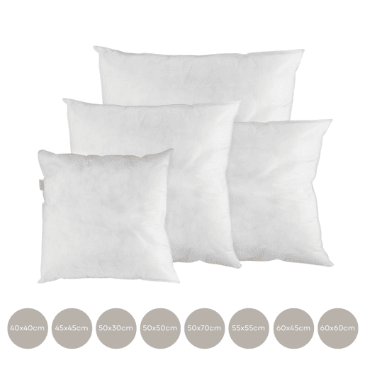 Pack 6 Enchimentos de Almofada 50x30cm Fibra Oca FusionHome Pack 6 Enchimentos de Almofada 50x30cm Fibra Oca FusionHome