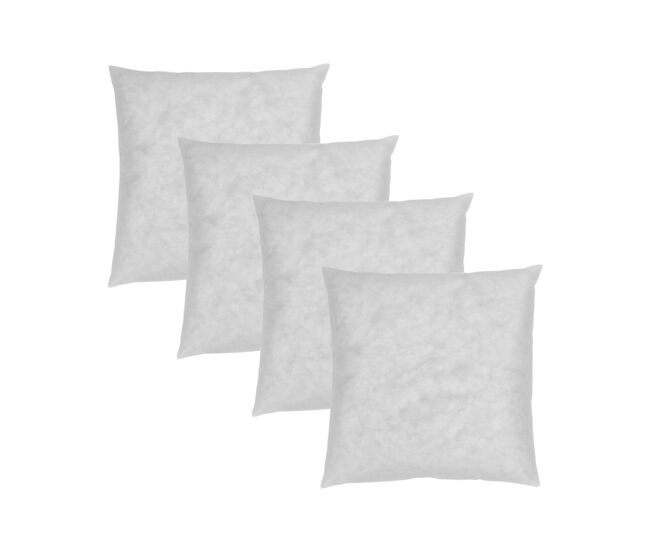 Pack 4 rellenos de cojín 50x50cm fibra hueca fusionhome