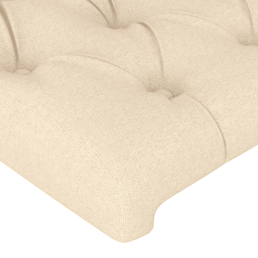vidaXL Cabeceira cama c luzes LED tecido 147x16x118128 cm cor creme vidaXL Cabeceira cama c luzes LED tecido 147x16x118128 cm cor creme