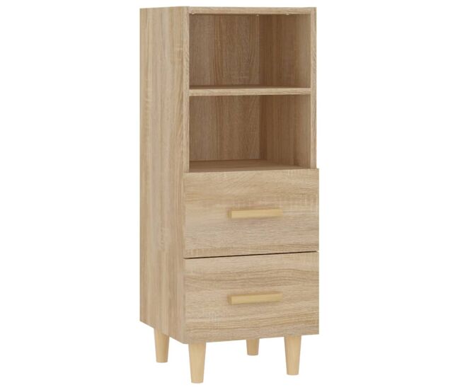 Vidaxl aparador madera contrachapada color roble sonoma 34,5x34x90 cm