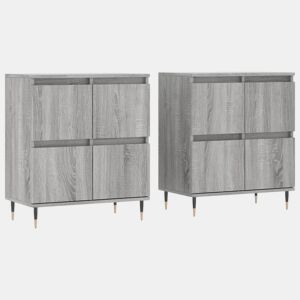 vidaXL Aparadores 2 pcs derivados de madeira cinzento sonoma
