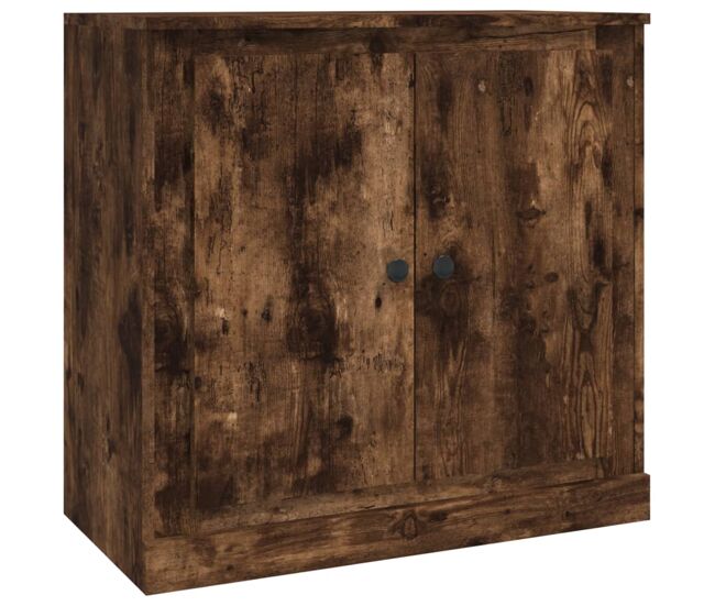 Vidaxl aparador de madera contrachapada roble ahumado 70x35,5x67,5 cm