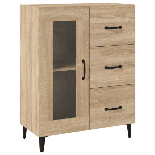 vidaXL Aparador 69,5x34x90 cm derivados de madeira carvalho sonoma