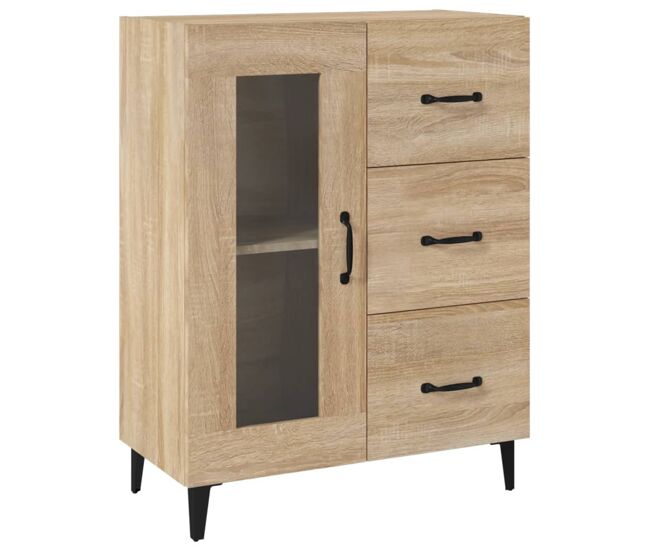Vidaxl aparador de madera de ingeniería roble sonoma 69,5x34x90 cm