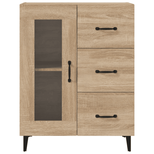 vidaXL Aparador 69,5x34x90 cm derivados de madeira carvalho sonoma