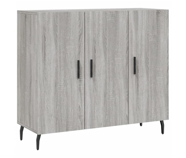 Vidaxl aparador de madera de ingeniería gris sonoma 90x34x80 cm