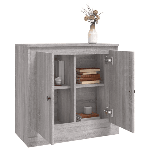 vidaXL Aparador 70x35,5x67,5 cm derivados de madeira cinzento sonoma