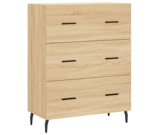Vidaxl aparador de madera de ingeniería roble sonoma 69,5x34x90 cm