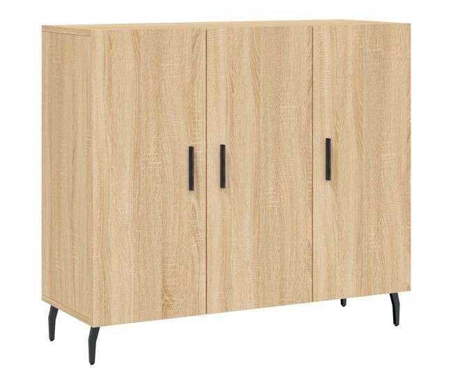 Vidaxl aparador de madera de ingeniería roble sonoma 90x34x80 cm