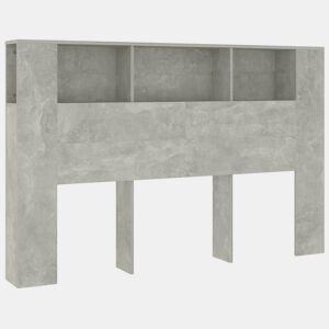 vidaXL Armário de cabeceira 160x18,5x104,5 cm cinzento de betão