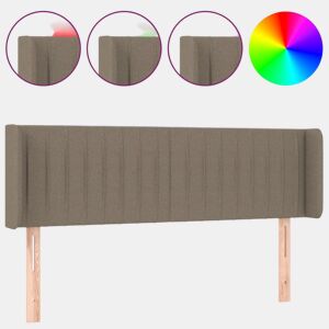 vidaXL Cabeceira de cama c luzes LED 147x16x7888cm cinza-acastanhado