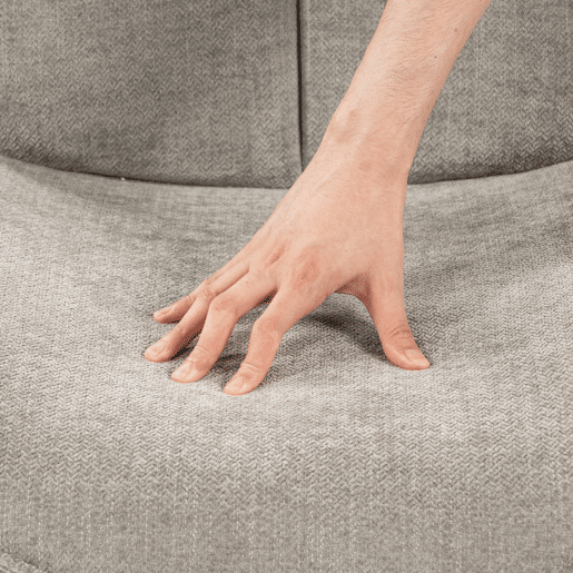 Cadeira De Relax Giratória Estofada Em Tecido Cinza Altura Regulável 89-95 Cm Assento Largo Com Enchimento Acolchoado Estilo Moderno Base Metálica Resistente Até 120 Kg Ideal Para Sala Quarto Escritório