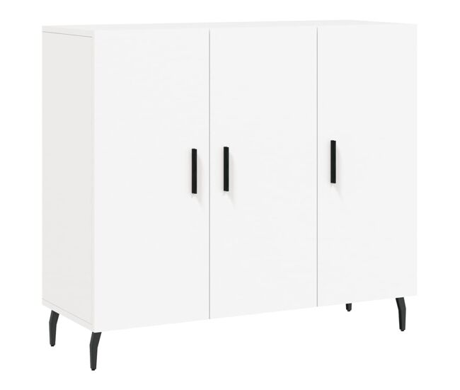 Vidaxl aparador de madera de ingeniería blanco 90x34x80 cm