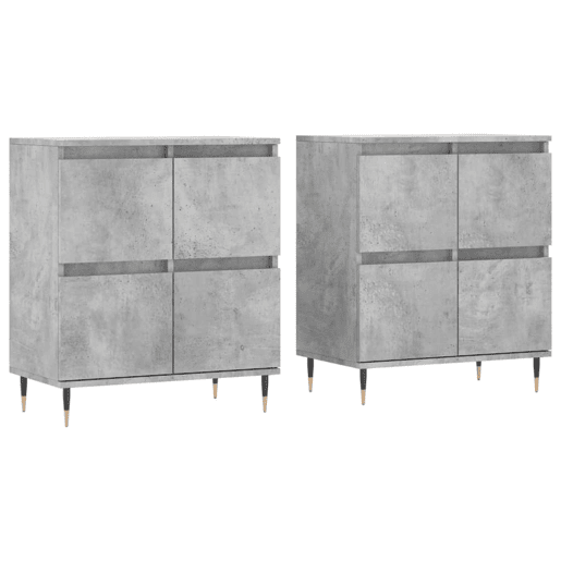 vidaXL Aparadores 2 pcs derivados de madeira cinzento cimento