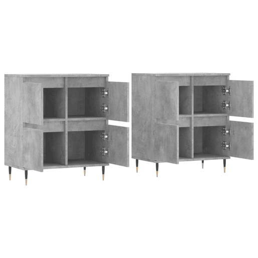 vidaXL Aparadores 2 pcs derivados de madeira cinzento cimento