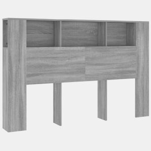 vidaXL Armário de cabeceira 160x18,5x104,5 cm sonoma cinzento