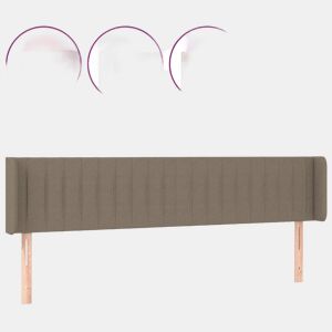 vidaXL Cabeceira de cama c luzes LED 203x16x7888cm cinza-acastanhado
