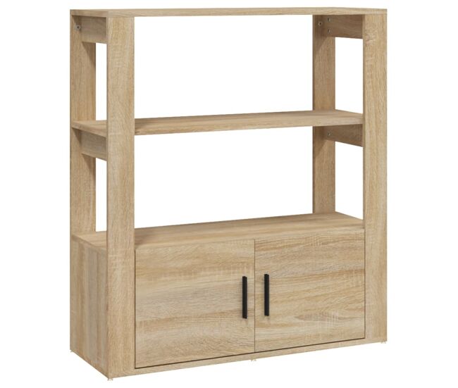 Vidaxl aparador madera contrachapada color roble sonoma 80x30x90 cm